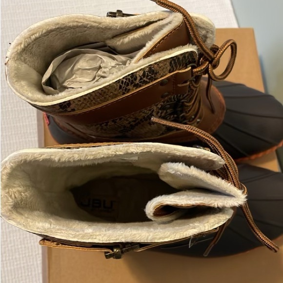 JBU Brown Python and Coral Women's Boots - Picture 5 of 10